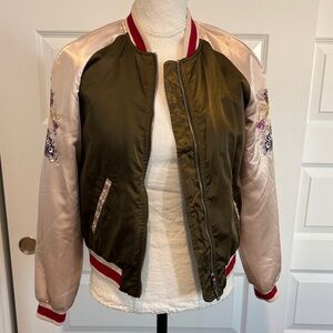 H&M Olive and Beige Jacket